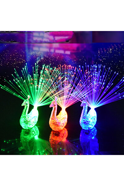 Choice 10pcs 10 Pcs Cute LED Peacock Ring Light Toys Kids Birthday Wedding Pa...