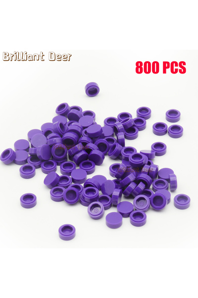 Choice Purple 800PCS FLAT Tile 1x1 Dots Round Bricks 35381 98138 MOC DIY Buil...