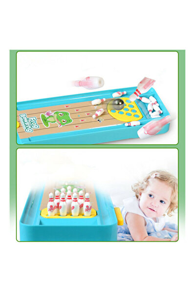 CONUSEA Light Grey Children Mini Frog Bowling Desktop Interactive Games Educa...