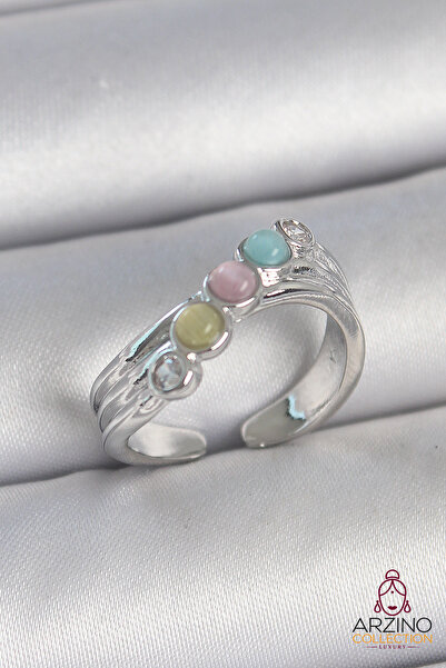 Generic Brand Brass Silver Color Zircon Stone Detailed Colorful Enamel Adjust...