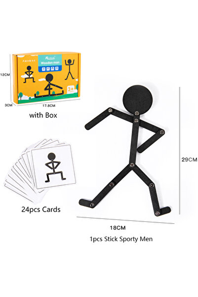 Choice1 Black Sport Wooden Man Material DIY Puzzle Toys Boards Educational Ga...