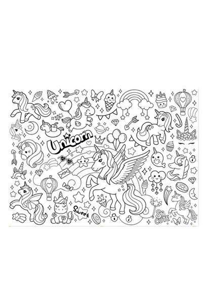 Choice Unicorn 110x80cm Unicorn Coloring Books for Kids Coloring Poster Large...