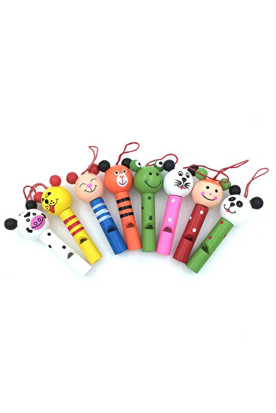 Choice 8pcs 8/30Pcs Wooden Mini Cute Animal Whistle Toys Kids Birthday Party ...