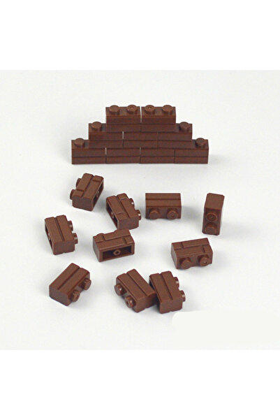 Choice7 120pcs brown 1x2 Small Particles Thick Wall Bricks 1x2 1x3 1x4 Dots B...
