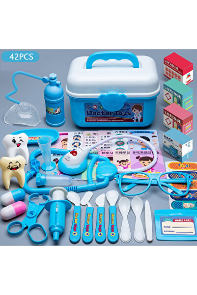 Choice Blue 42PCS Children's Doctor Toy Girl Simulation Home Puzzle Set Kinde...