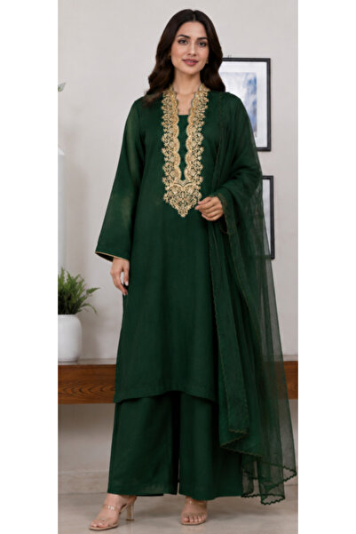 6TEEN Deep Emerald Green 3-piece traditional suit