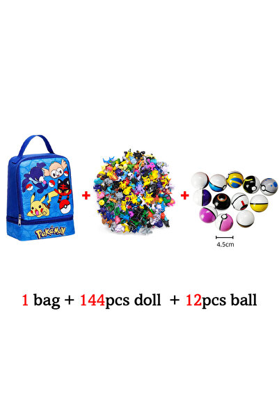 Choice5 5 144 style Pokemon Figure with Storage Bag Monster elf ball Set Toy ...