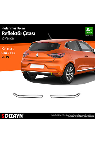 S Dizayn S-Dizayn Renault Clio 5 Krom Reflektör Çıtası 2 Prç. 2019 Üzeri 7027181