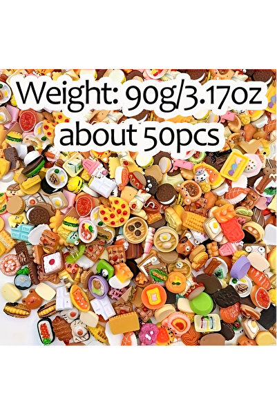 choice2 90g Mini Food Toys Mixed Style Resin Food Doll Kitchen Mini Food Stat...