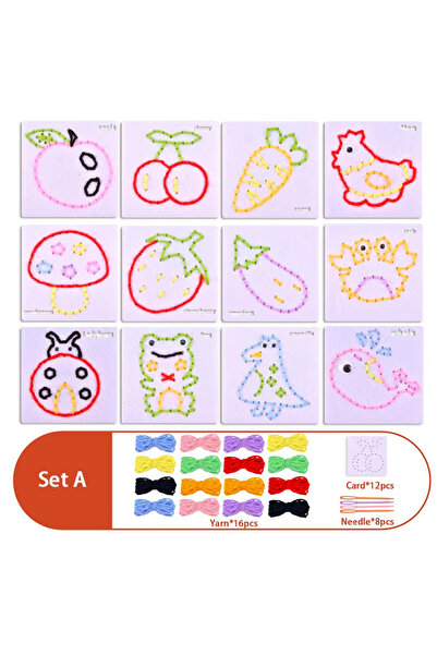 Choice4 G 12 Patterns Non-woven Fabric Lacing Toys for Beginner Chidlren Kids...