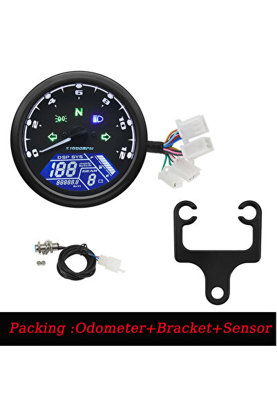 Choice5 SS0012-4 Universal Motorcycle Meter Speedometer Digital Odometer with...