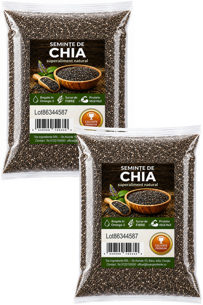 Top Ingrediente Seminte de Chia Pachet 2 x 1kg