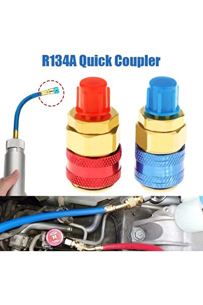 Choice a pair non adjustabl Freon R134A H/L Auto Car Quick Coupler Connector ...