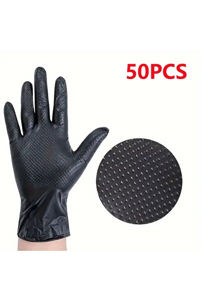 Choice M Diamond Black 50PCS 30/50PCS Black Nitrile Gloves Disposable 8Mil Th...