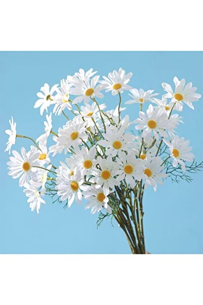 Choice 6 Pcs White 6 Bundles Artificial Flowers White Artificial Daisy Flower...