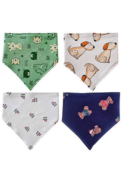 Baby Minik Triangle Scarf Combed Cotton Liquid Proof Drool and Feeding Bib 4 ...