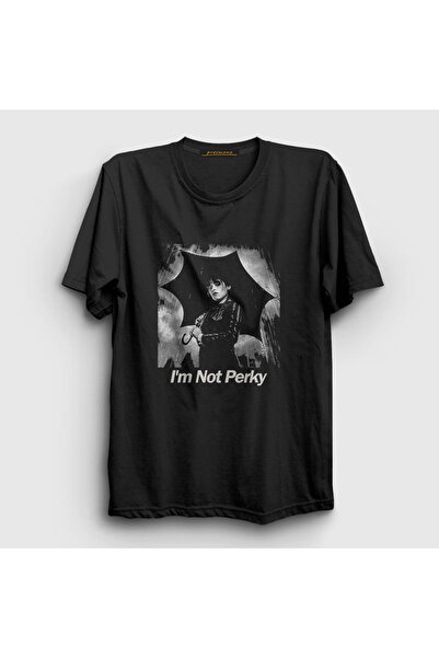 Presmono Unisex crna perky Wednesday Addams Family Addams Family T-shirt 3658...