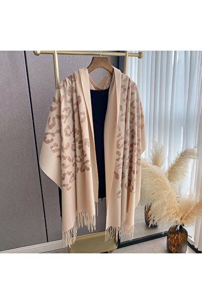 Choice3 Khaki 2025 Luxury Warm Poncho Cashmere Winter Women Scarves Embroider...