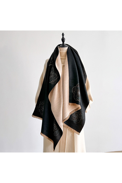 Choice black 2025 Women's Luxury Cashmere Scarf - Winter Warm Thick Pashmina ...