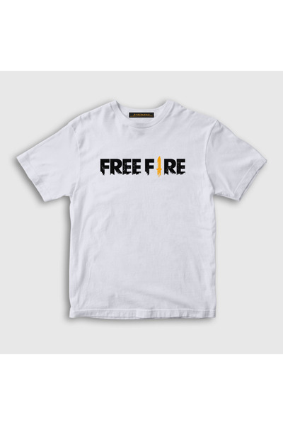 Presmono Unisex dečji beli logo Free Fire T-shirt 233432tt