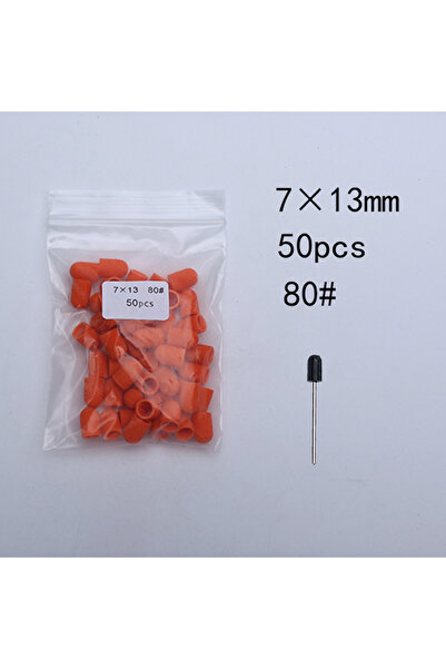 Choice41 7x13 80-Orange 50Pcs Nail Sanding Caps with Pedicure Block – Electri...