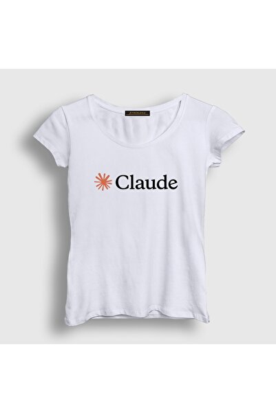 Presmono Women's White Logo Star Claude T-Shirt 613331Tt