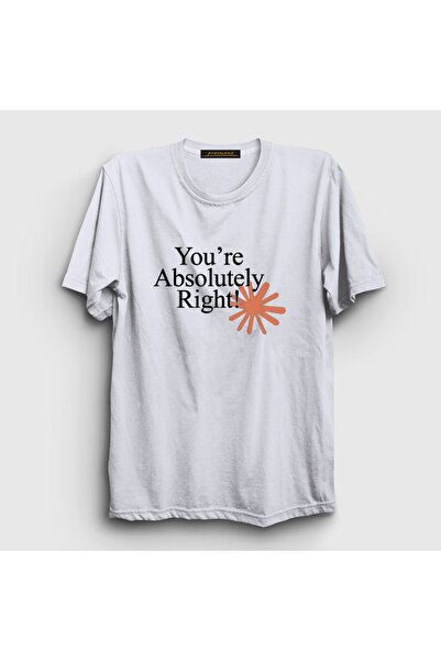 Presmono Unisex White You'Re Absolutely Right Claude Code T-Shirt 614882Tt