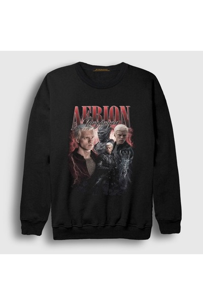 Presmono Unisex Black Aerion Targaryen a Knight of the Seven Kingdoms Sweatsh...