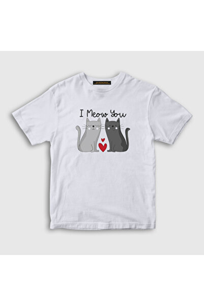 Presmono Bela unisex deca T-shirt - Meow You mačka paket dragi 458719tt