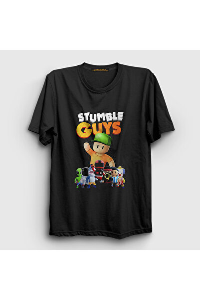 Presmono Unisex Black Mr Stumble Stumble Guys T-Shirt 561213Tt