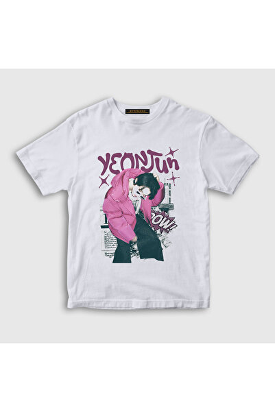 Presmono Unisex Kids White Yeonjun Tomorrow X Together T-Shirt 600299Tt