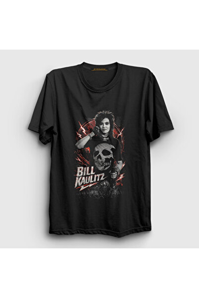 Presmono Unisex Black Bill Kaulitz Tokio Hotel T-Shirt 600542Tt