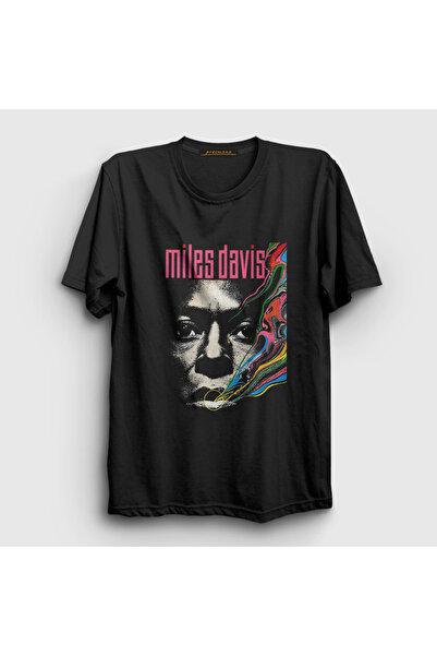 Presmono Unisex Black Colors Miles Davis T-Shirt 446700Tt
