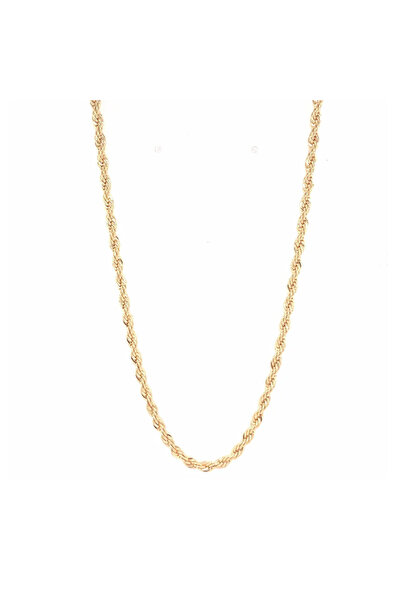 Choice 1 Waterproof 18k Gold Plated Stainless Steel Twisted Rope Chain Neckla...