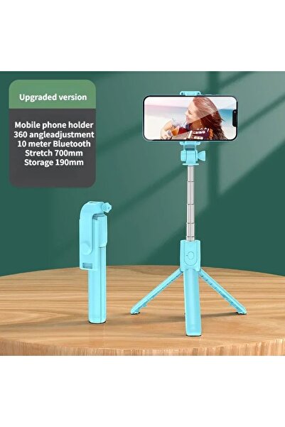 Choice7 Green Selfie Stick Wireless Tripod Stand with Light Bluetooth Remote ...