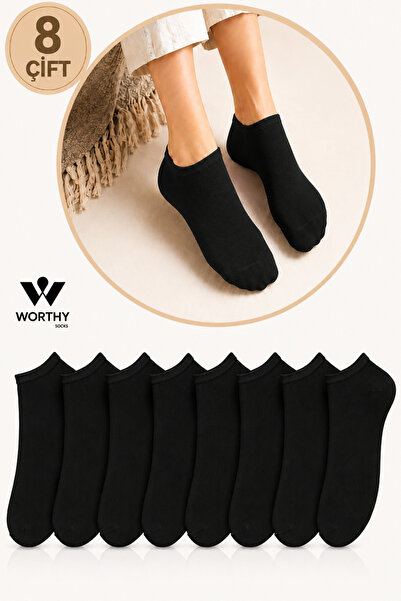 WORTHY SOCKS 8 пакета черни къси ботуши Чорапи до глезена