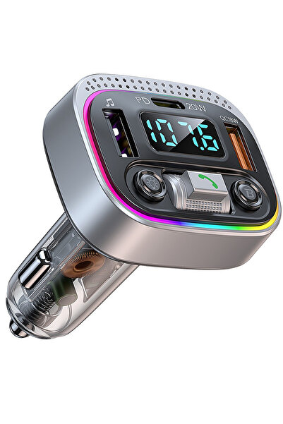 Lagato G02 FM Modulator, Bluetooth 5.4, FM Transmitter with Charging, 2 x USB...