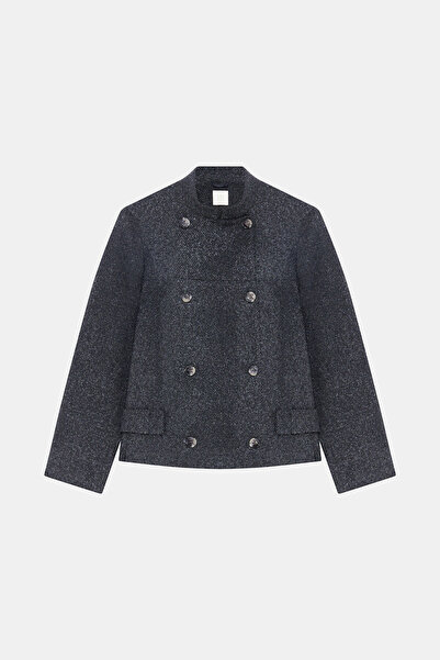 W Collection ANTRASİT KRUVAZE KISA KABAN