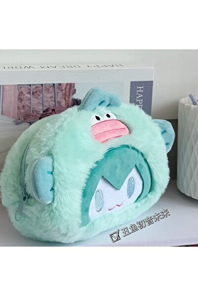 Choice1 4 New Hatsune Miku Plush Pencil Case Cute Student Large Capacity Stat...