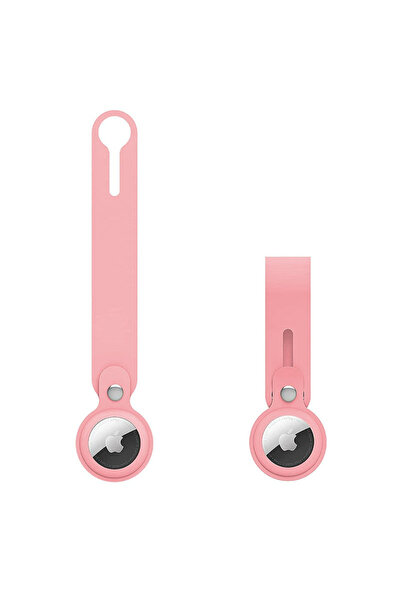 Casey Studios Premium Silicone Protective Easy Grip AirTag Loop Case, Pink