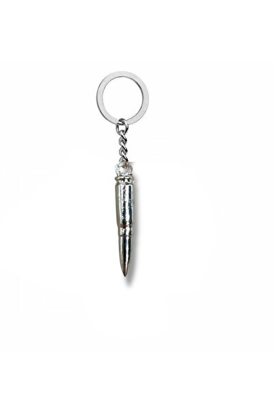 Herşey Nota Metal Keychain with Bullet (Lead) Figure – Silver Color Tactical ...