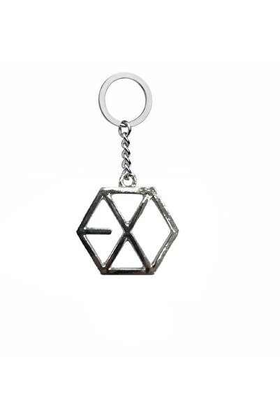 Herşey Nota EXO Logo Metal Privezak za ključeve – Srebrna Boja | Unisex K-Pop...