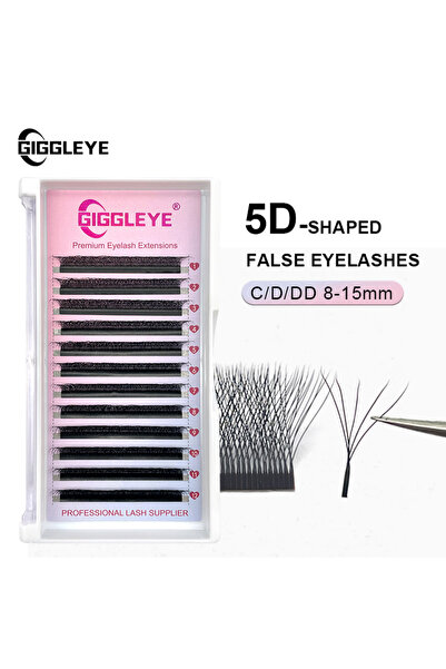 Choice5 11mm 0.07mm D 5D W Shape Lashes C D DD 8-15MM Clover Bloom Handmade P...