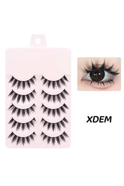 Choice6 C 5Pairs-XDEM-337 5 أزواج من رموش المانجا، رموش صناعية طويلة وناعمة و...