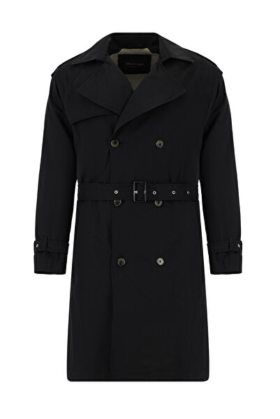 Abdullah Kiğılı Cotton Double Breasted Top Coat & Trench Coat