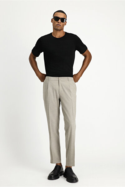 Kiğılı Pantaloni 7 Drop Slim Fit, cu croială îngustă, din Lycra, plisați, din...