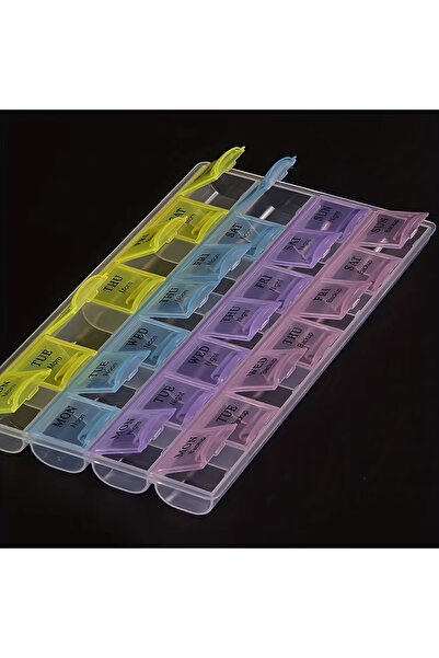 Choice1 style 1 14/21/28 Slots 7 Days Weekly Portable Multifunction Pill Medi...