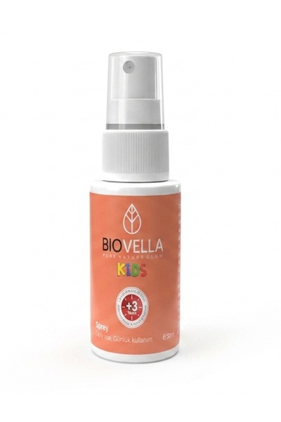 BİOVELLA Çocuklar İçin Çilek Aromalı Ağız Kokusu Önleyici Ve Giderici Sprey, Alkolsüz Formülasyon 30 ml