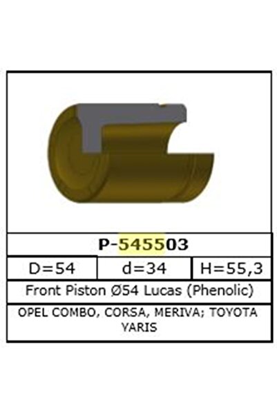FPR Fren Kaliper Pistonu Ön Opel, Toyota