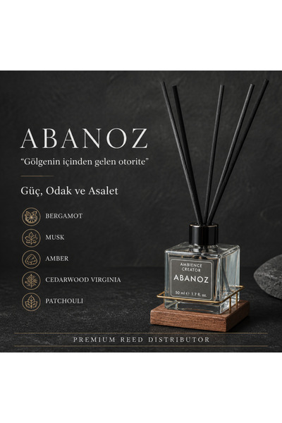 AKS TASARIM ABANOZ - PREMIUM REED DIFFUSER / ODA KOKUSU (50 ml.)
